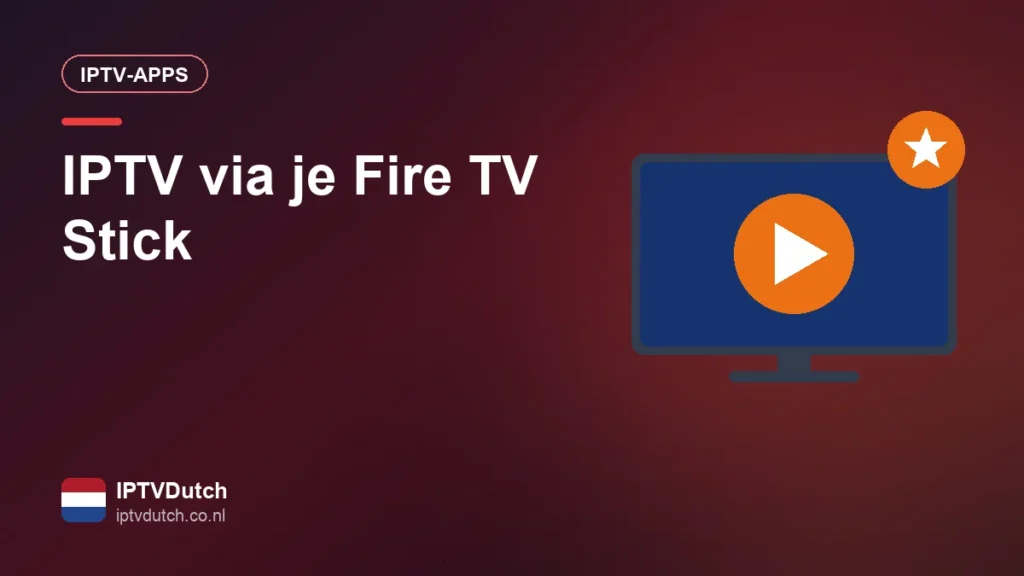 Fire TV Stick met een IPTV-app op een televisie